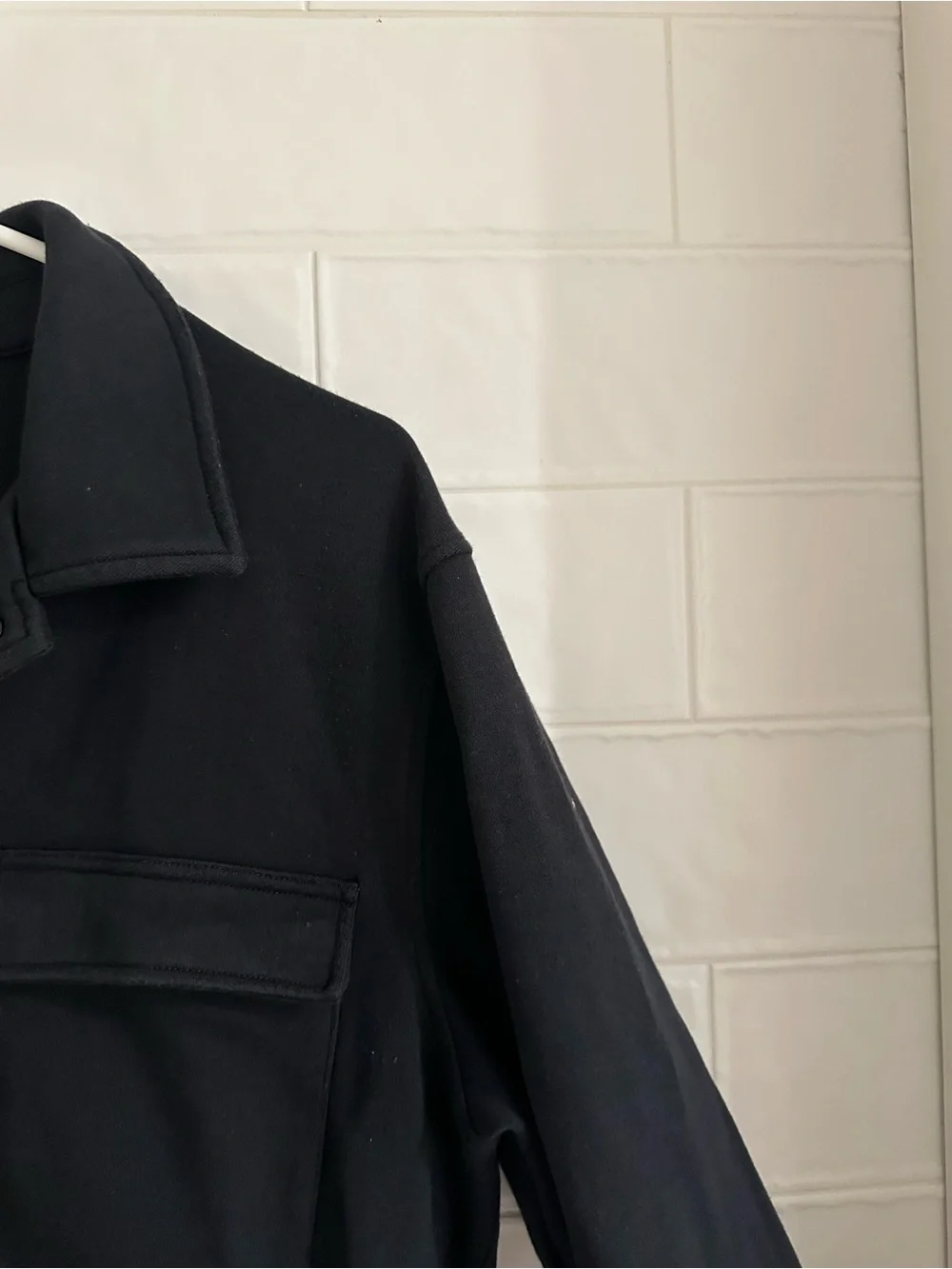 Boggi Milano Link Shirt Jacket Shacket Mens Medium Cotton Navy Blue B Tech